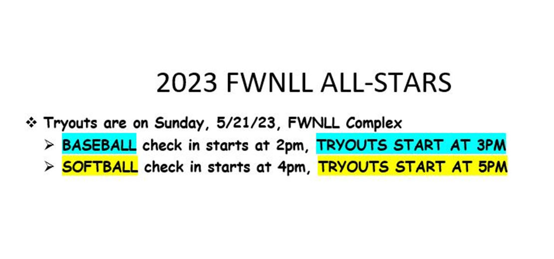2023 FWNLL ALL-STARS