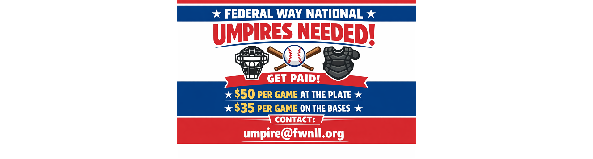 Umpires Needed!